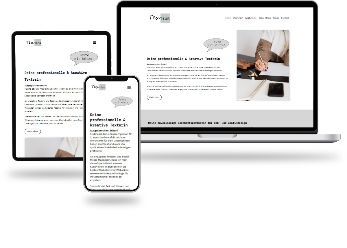 Webdesign für Texterin 